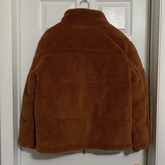 NWT Rebecca Minkoff soft teddy high neck puffer coat medium - Picture 3 of 11